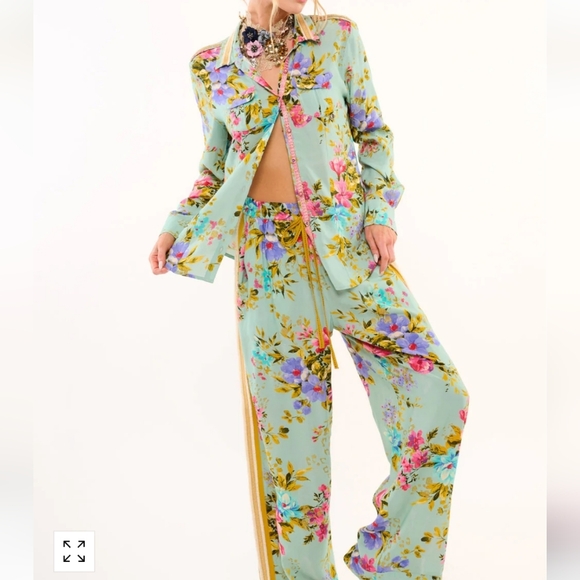 Aratta Pants - NWT Aratta Floral Wide Leg Pants - Multicolor